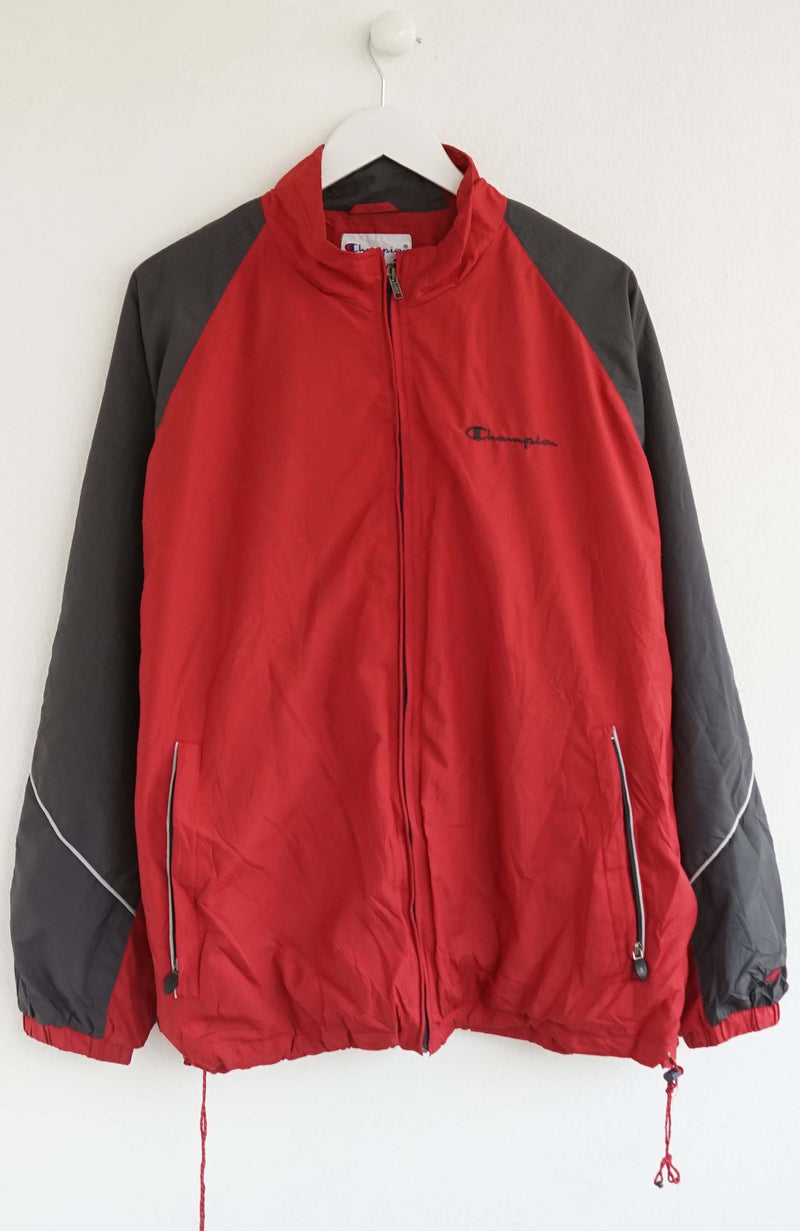 Champion windbreaker red white blue hot sale