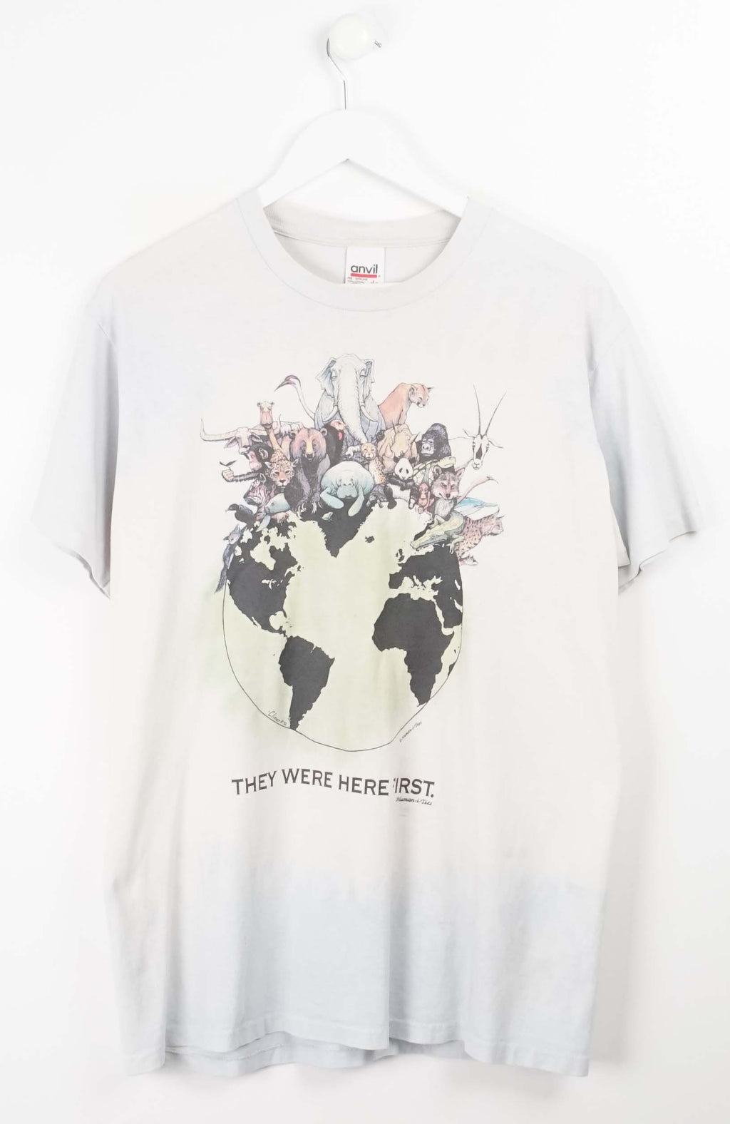 VINTAGE THEY WERE HERE FIRST T-SHIRT (M)
