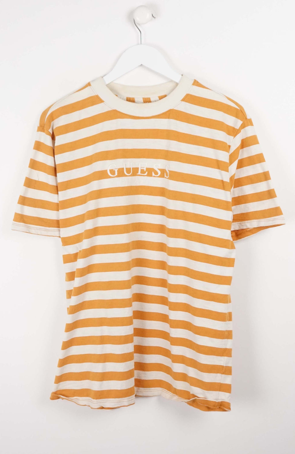 Guess orange striped clearance t shirt