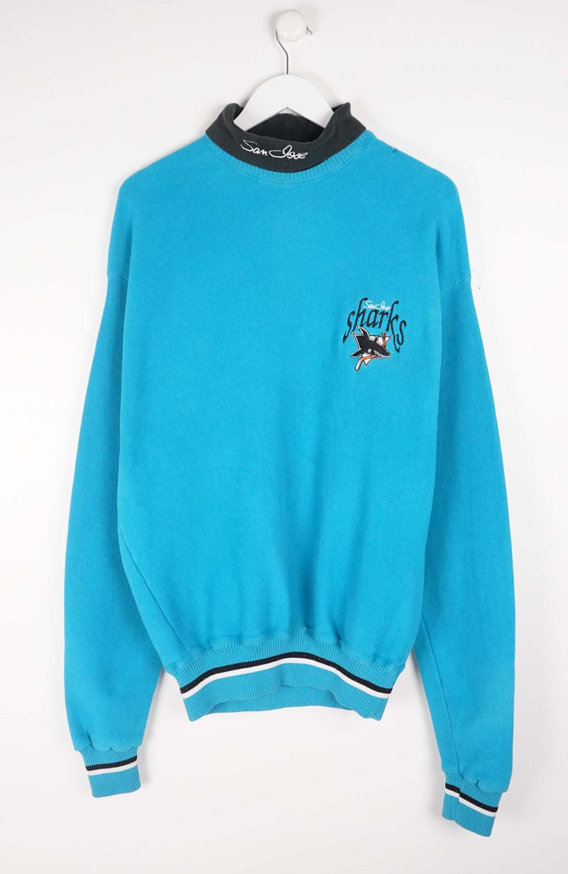 VINTAGE SAN JOSE SHARKS TURTLENECK SWEATER (L)