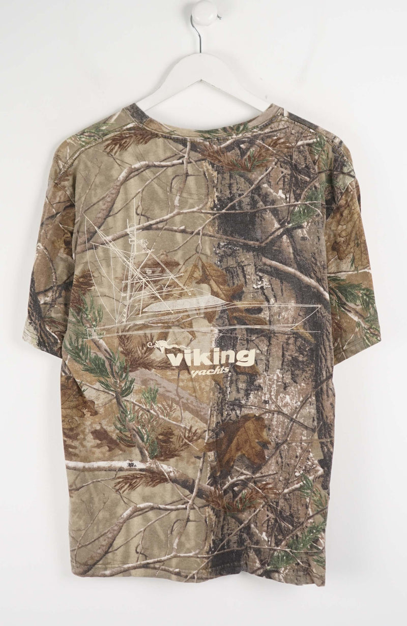 VINTAGE VIKING YACHTS REAL TREE T-SHIRT (L)
