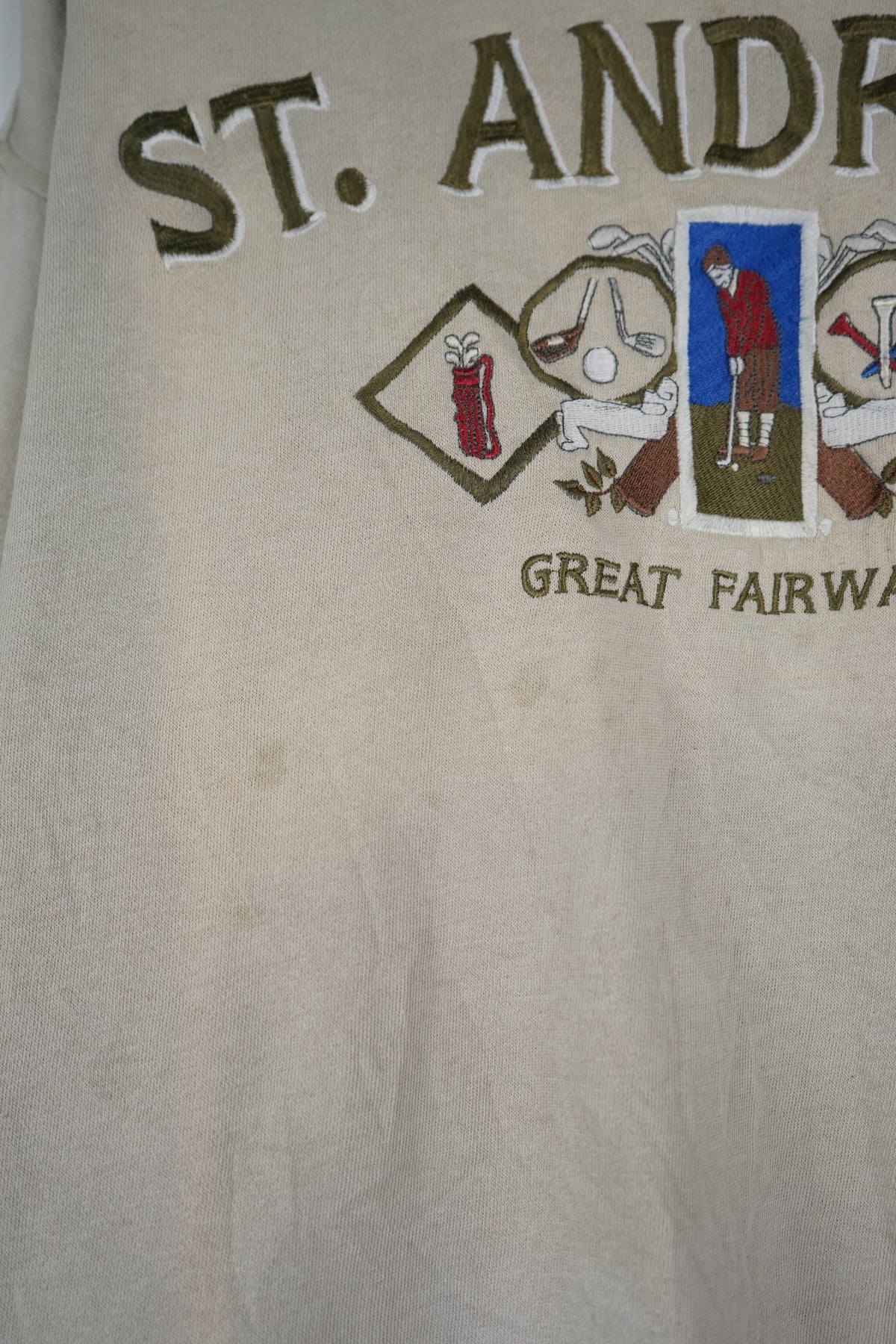VINTAGE ST ANDREWS GOLF SWEATER (L)