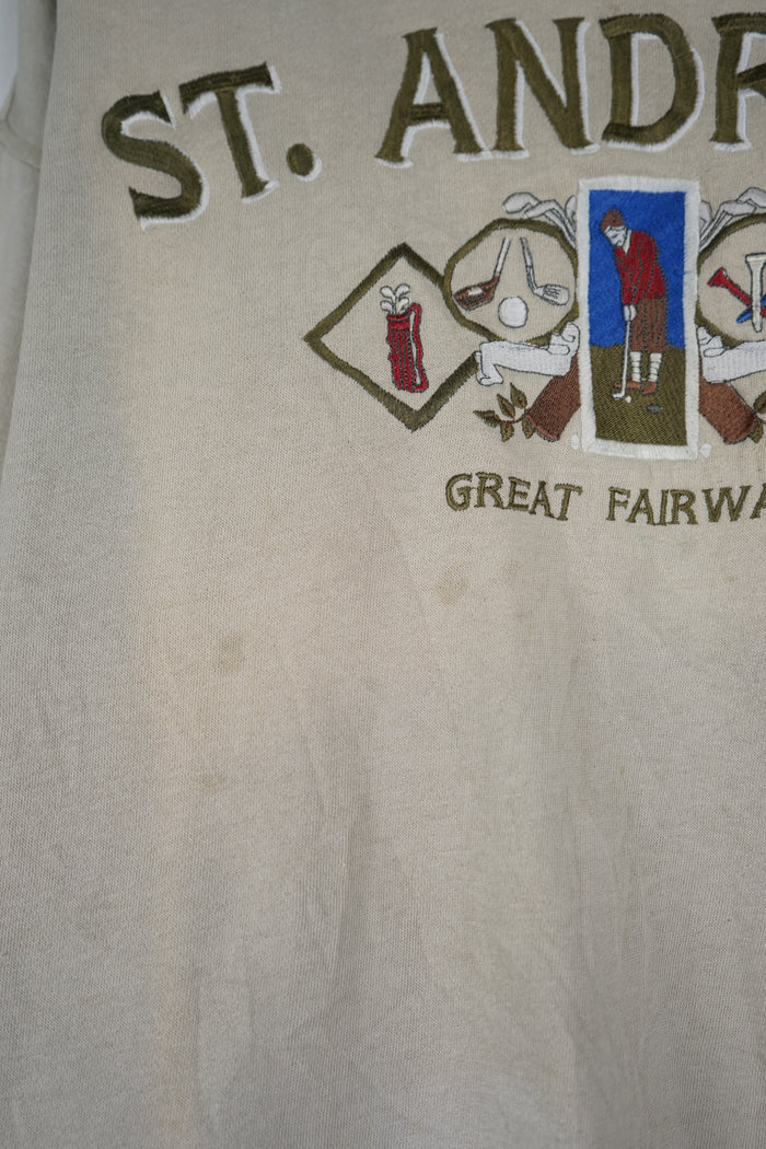 VINTAGE ST ANDREWS GOLF SWEATER (L)