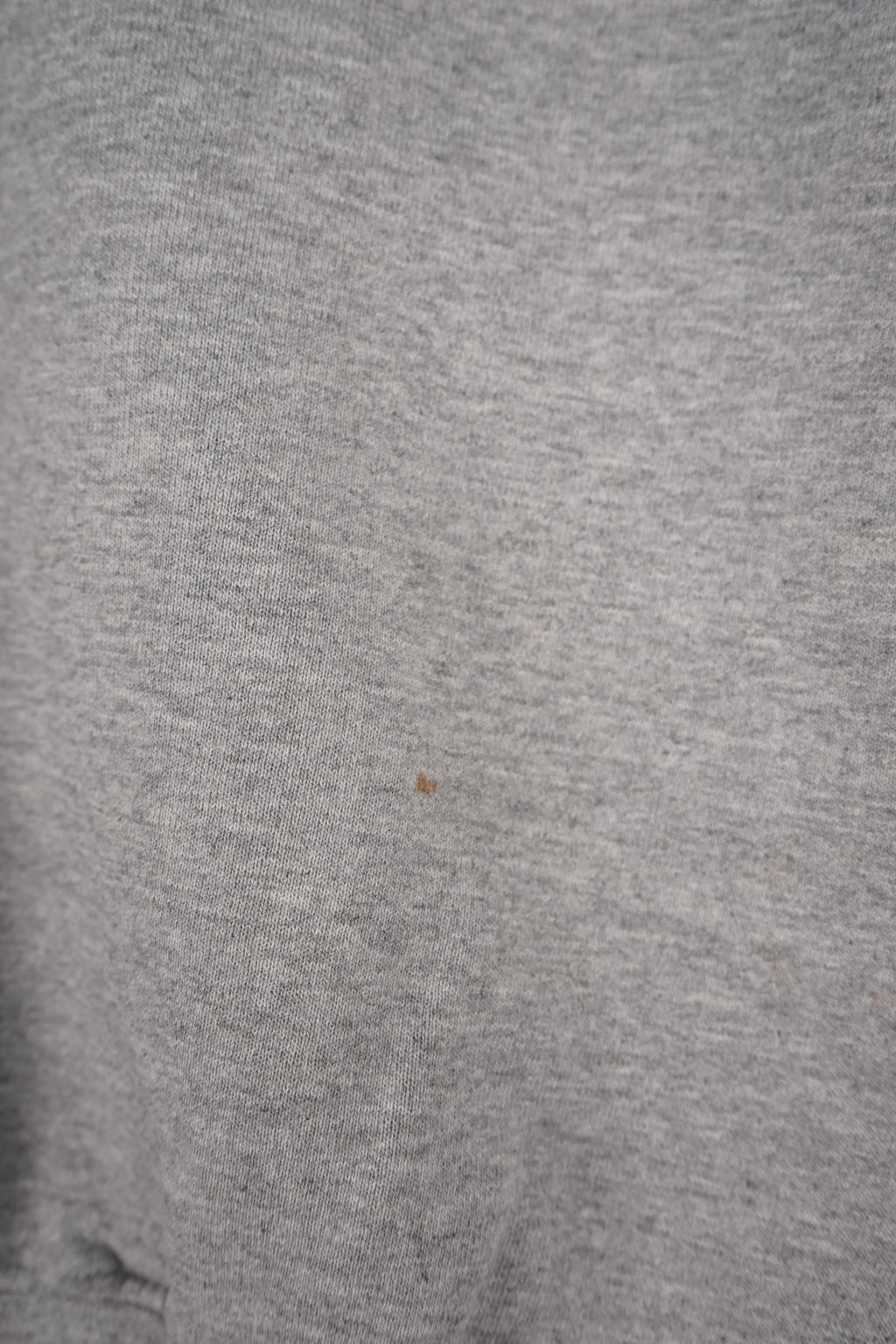 Gray sweatshirt with a blue logo on a white background