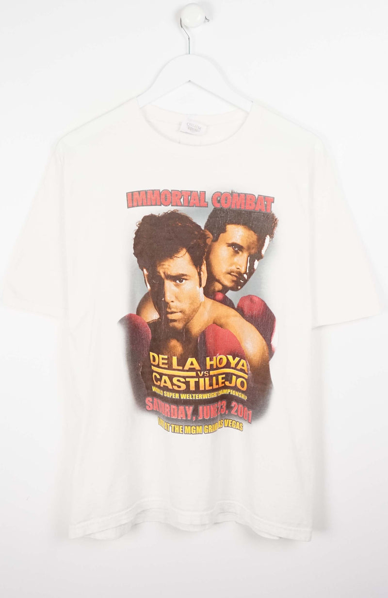 VINTAGE DELA HOYA VS CASTILLEJO BOXING CHAMPIONSHIP T-SHIRT (L)