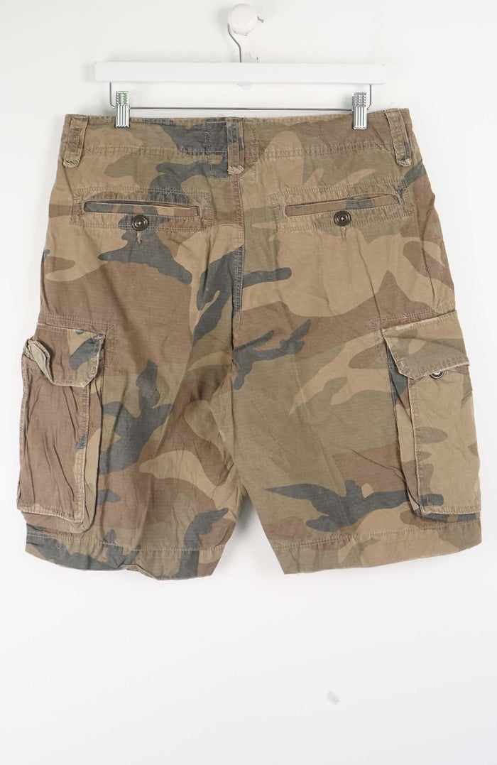 VINTAGE CAMO CARGO SHORTS W34