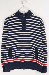 VINTAGE TOMMY HILFIGER 1/4 ZIP SWEATER (M)