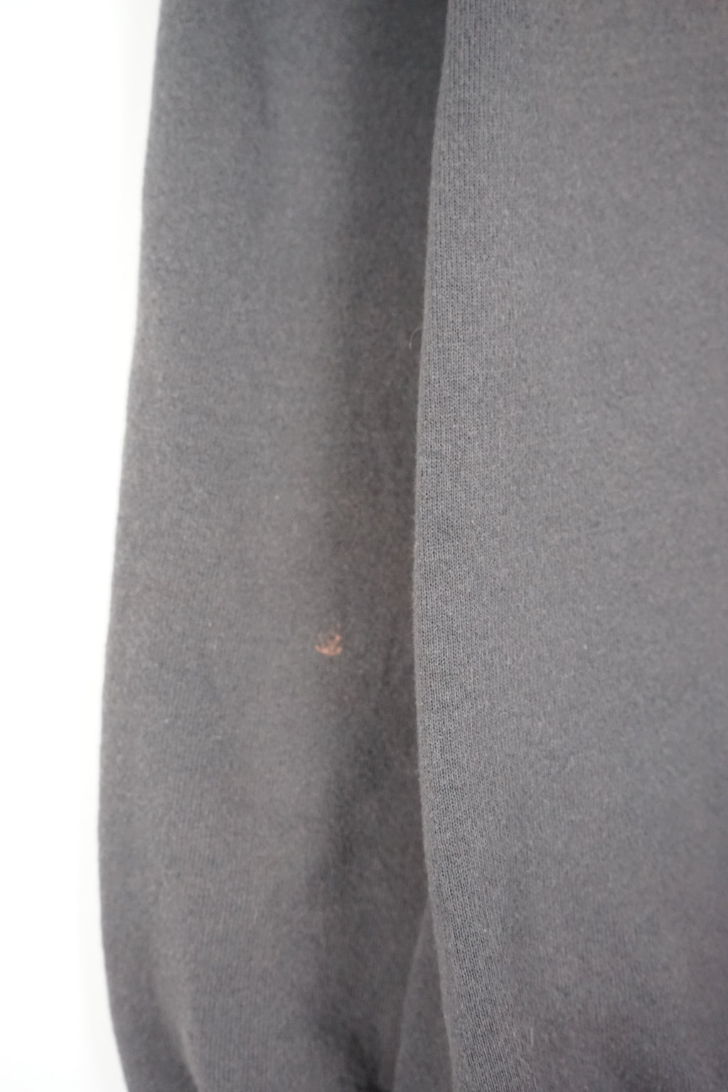 Gray sweatshirt with a logo on a white background