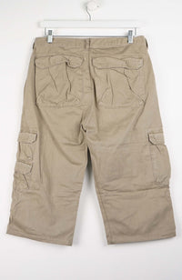 VINTAGE REWORK CARGO CAPRI SHORTS W34