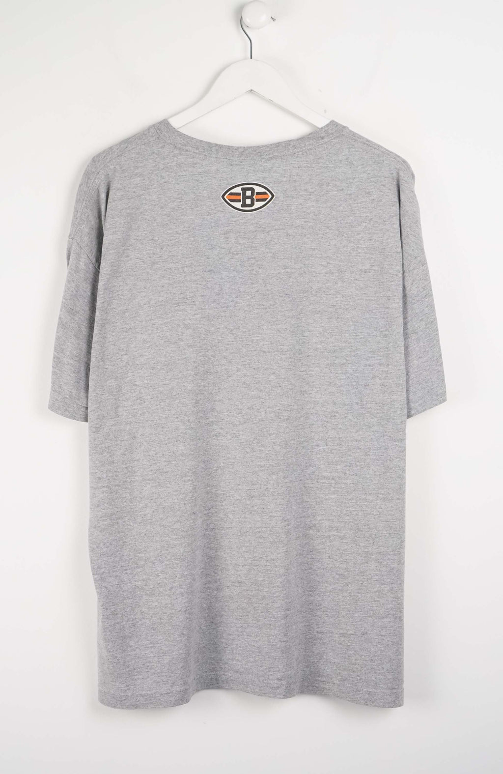 Gray t-shirt with 'Browns' text on a white background