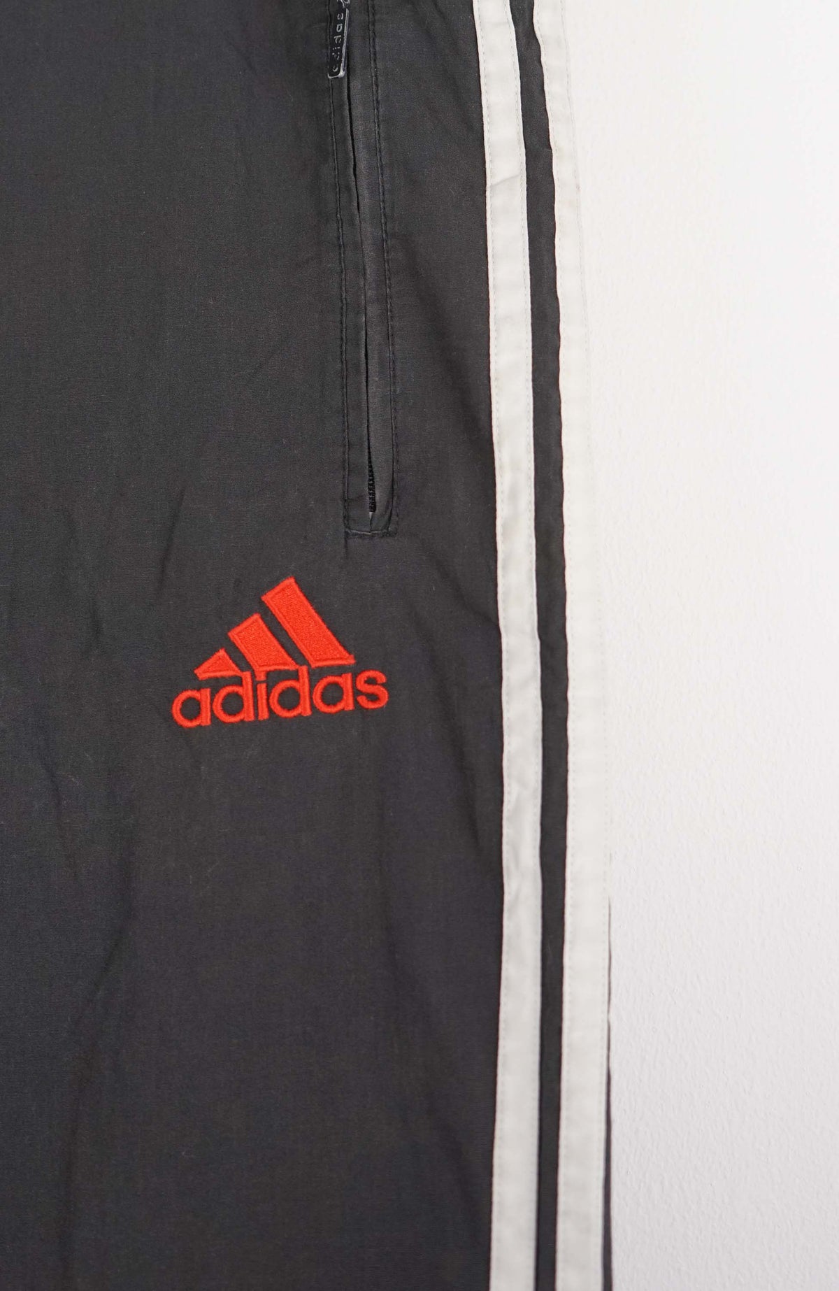 VINTAGE ADIDAS TRACK PANT SHORTS (XL)