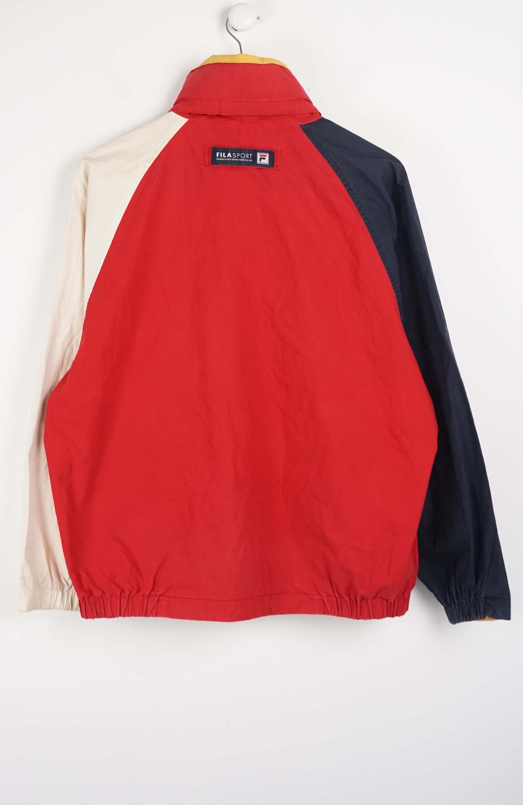 Color-blocked jacket with Fila Sport logo on a white background