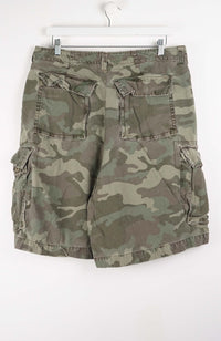 VINTAGE CAMO CARGO SHORTS W36
