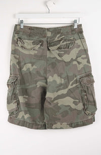 VINTAGE CAMO CARGO SHORTS W30