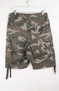 VINTAGE CAMO CARGO SHORTS W32