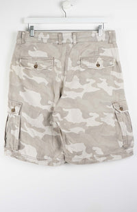 VINTAGE CAMO CARGO SHORTS W36