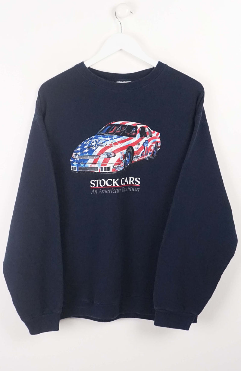 VINTAGE AMERICAN STOCK CARS SWEATER (L)