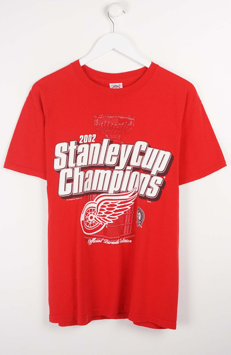 VINTAGE 2002 STANLEY CUP RED WINGS T-SHIRT (M)