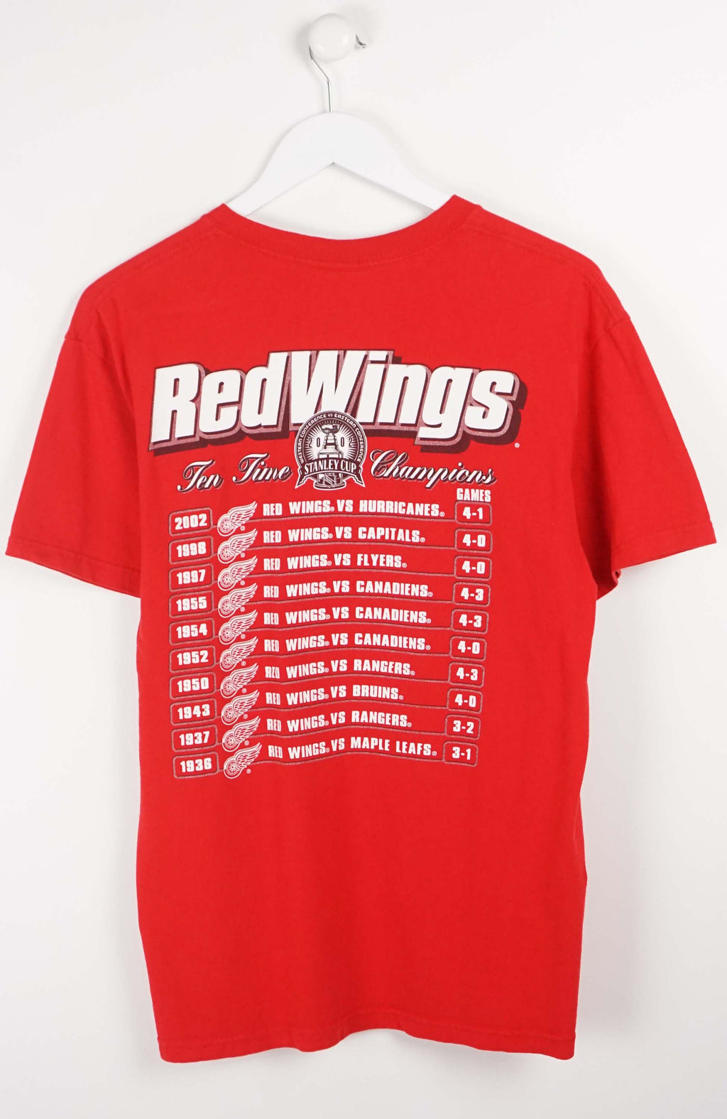 VINTAGE 2002 STANLEY CUP RED WINGS T-SHIRT (M)