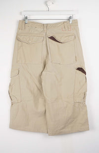 VINTAGE REWORK CARGO CAPRI SHORTS W34
