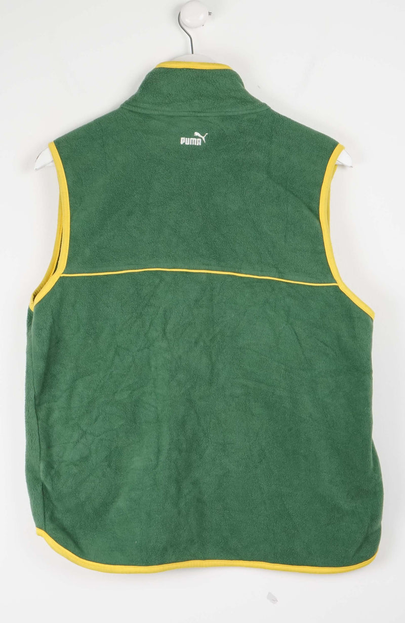 VINTAGE PUMA GREENBAY PACKERS FLEECE VEST SWEATER (S)