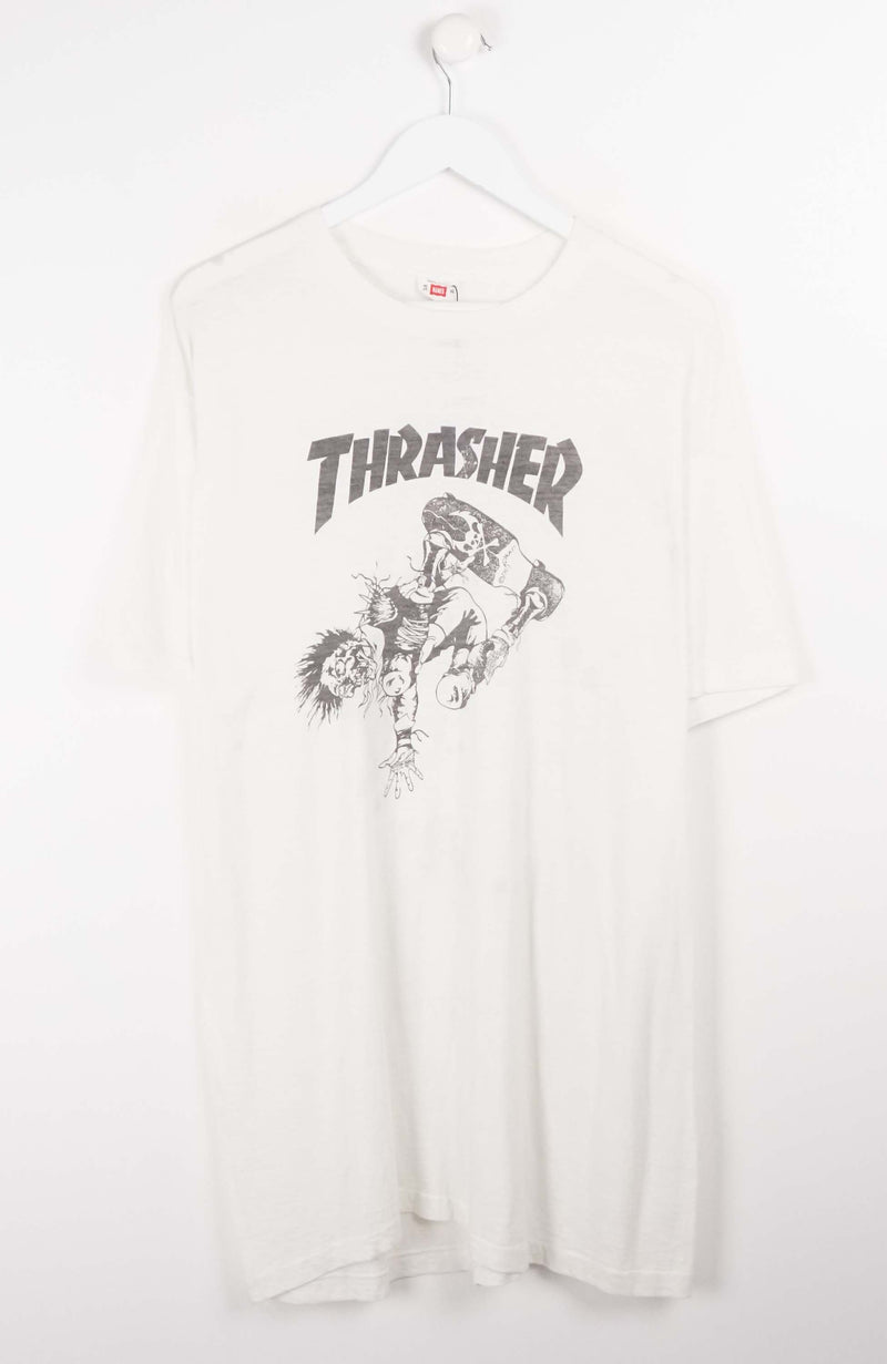 VINTAGE THRASHER SKATEBOARDS T-SHIRT (L) RARE