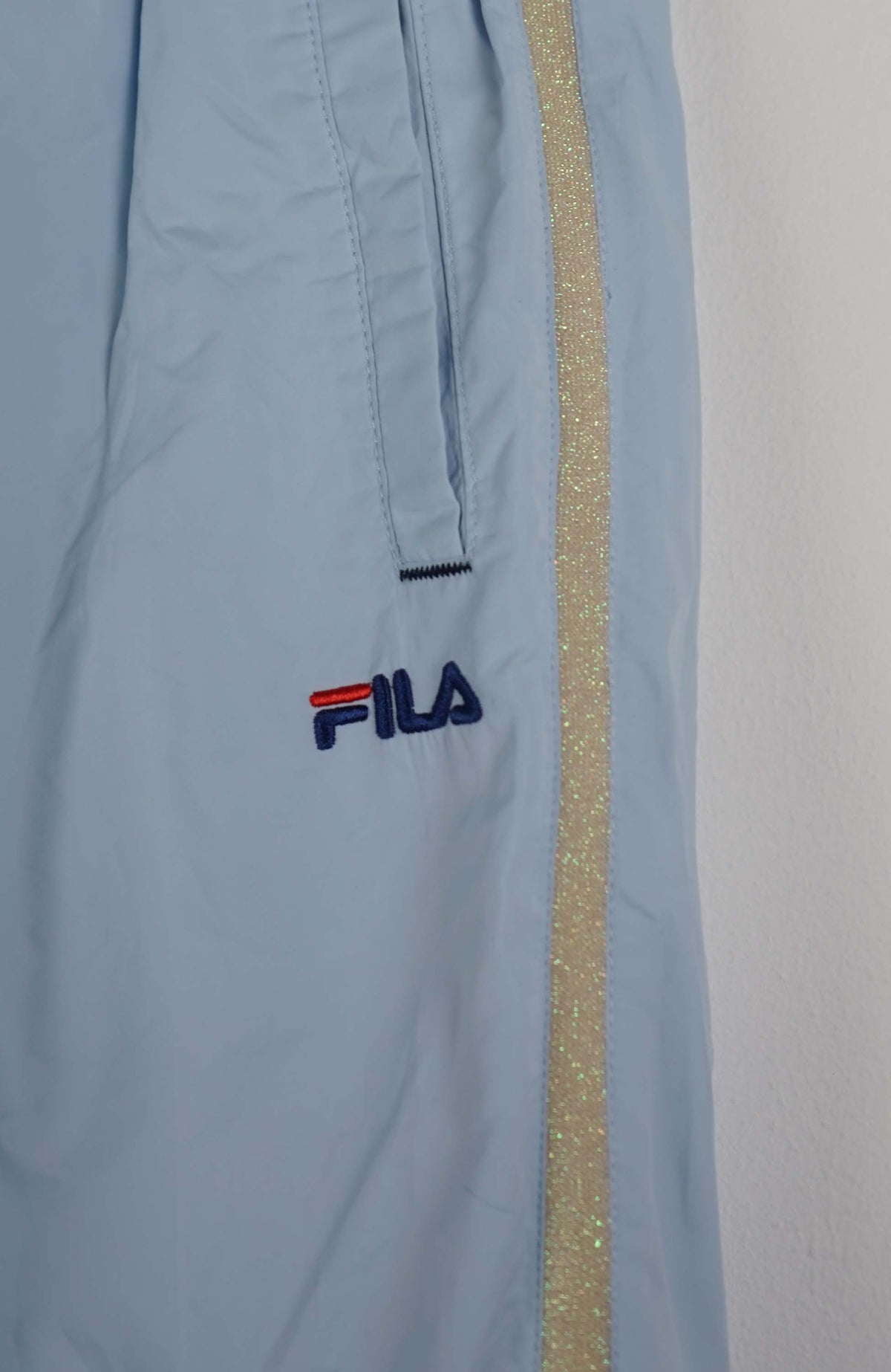 VINTAGE FILA TRACK PANT SHORTS (S)
