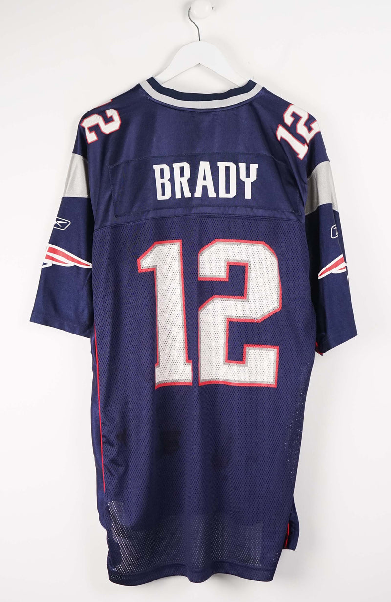 VINTAGE NFL REEBOK NEW ENGLAND PATRIOTS BRADY JERSEY (XL)