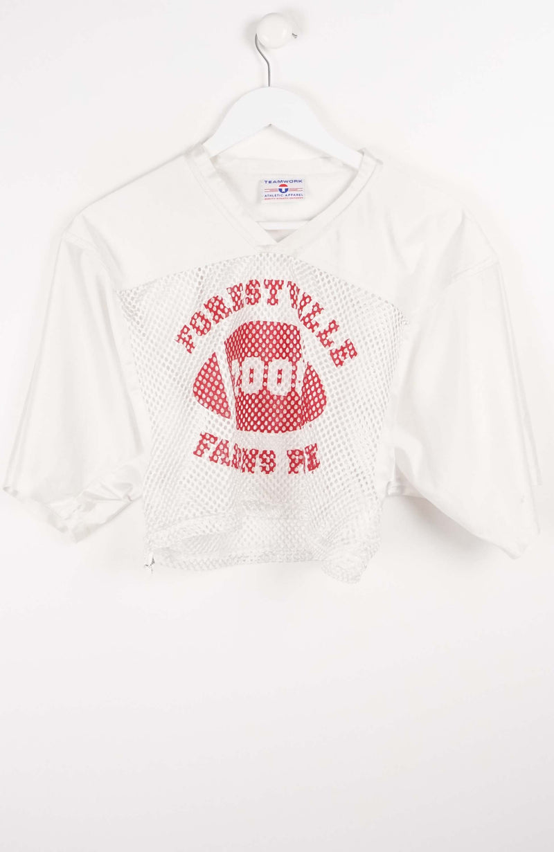 VINTAGE COLLEGE JERSEY (XS) CROPPED