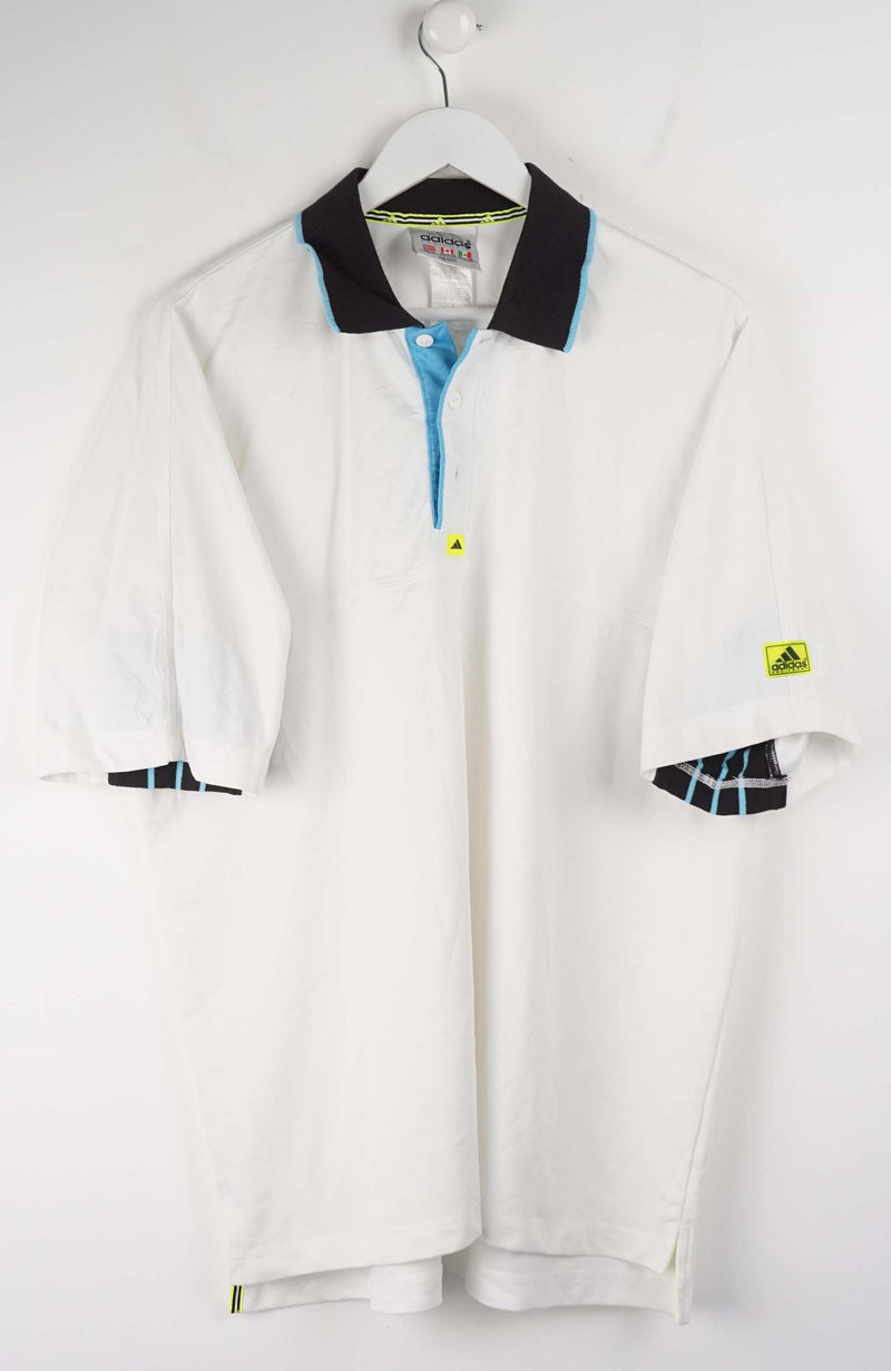 VINTAGE ADIDAS EQUIPMENT POLO JERSEY (XL)