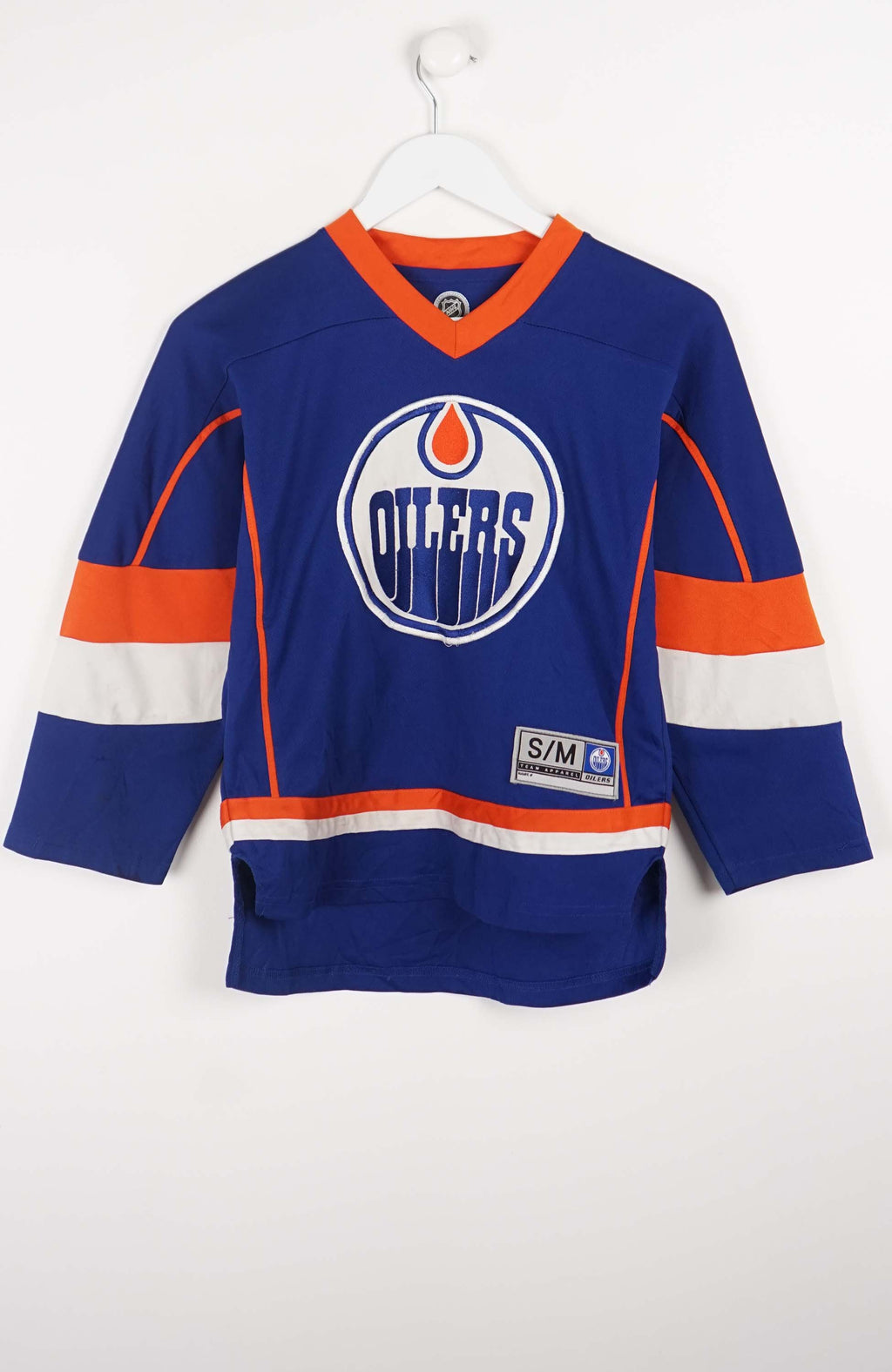VINTAGE NHL REEBOK OILERS JERSEY (XS)