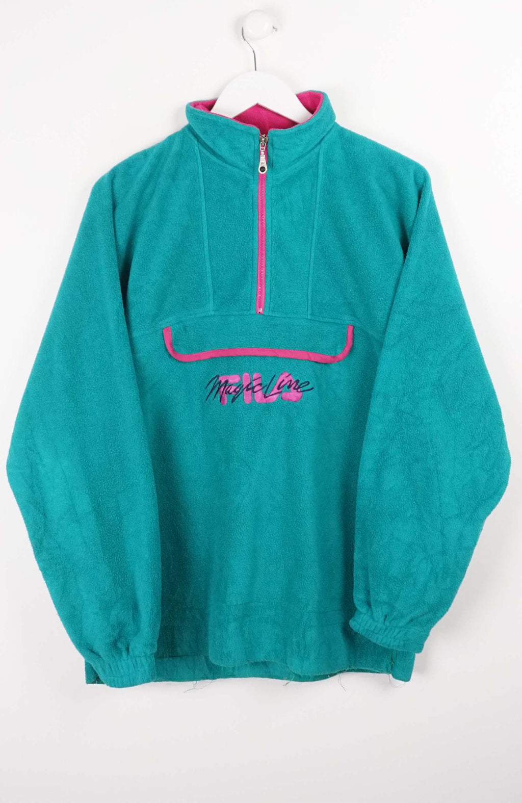 VINTAGE FILA 1/4 ZIP FLEECE SWEATER (L)