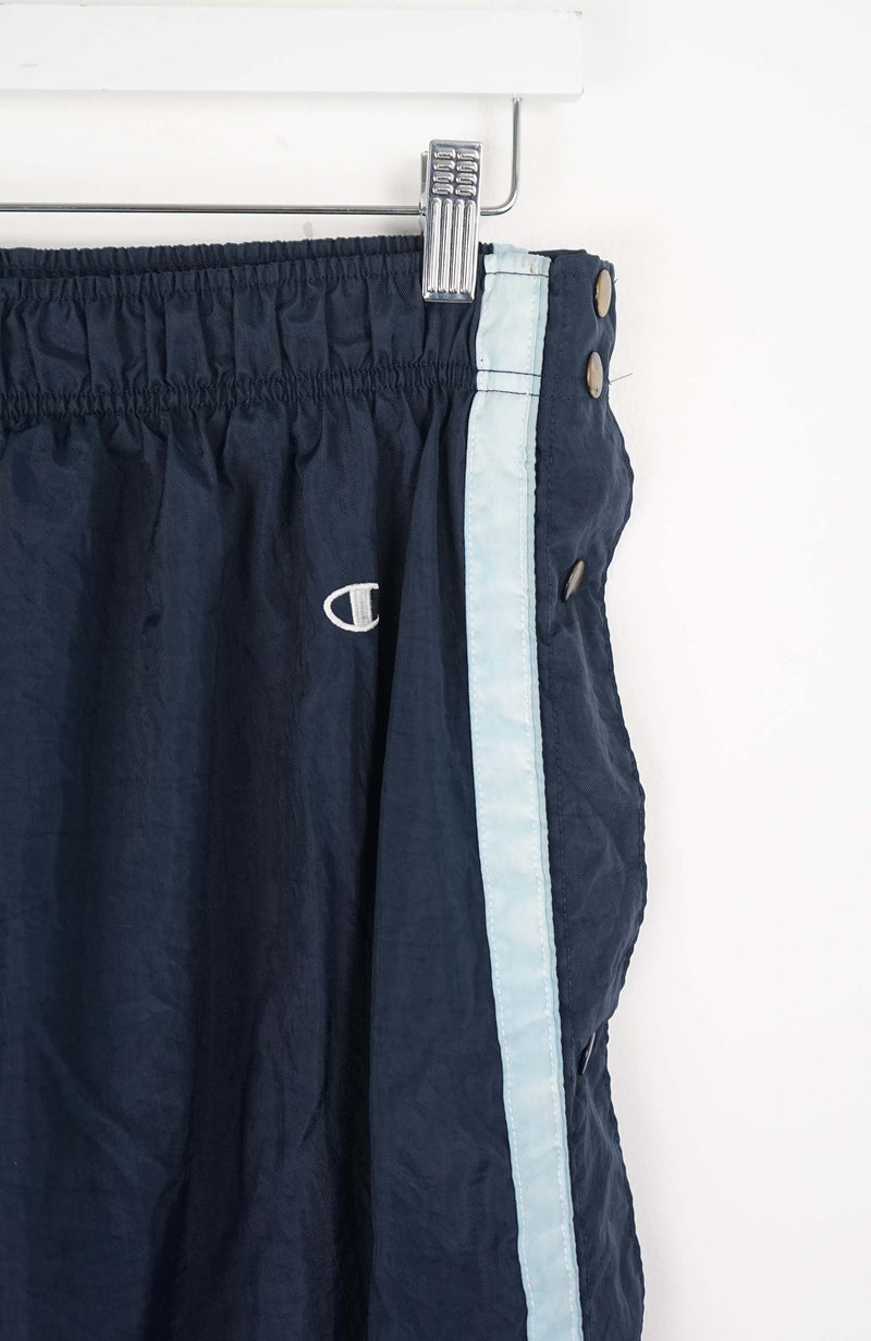 VINTAGE CHAMPION SNAP TRACK PANTS (M)