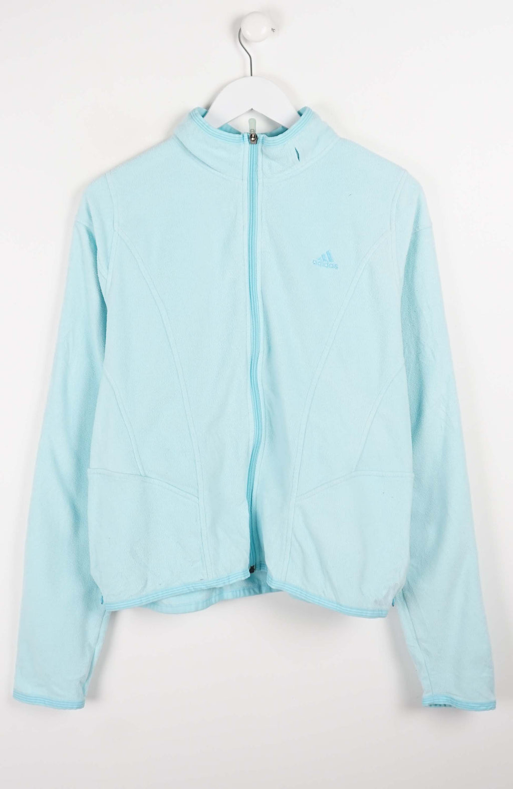 VINTAGE ADIDAS FLEECE FULL ZIP SWEATER (S) 