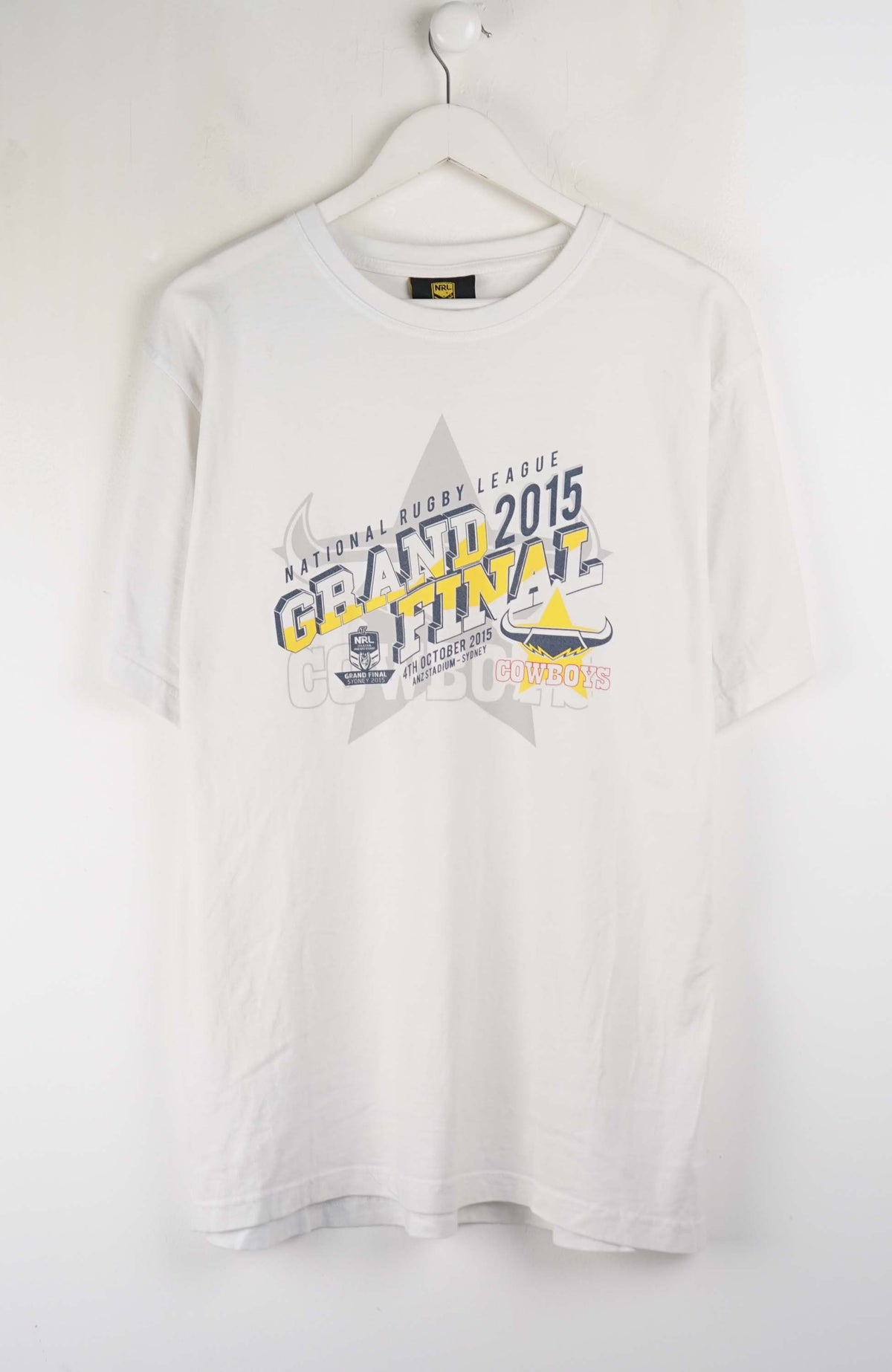 VINTAGE NRL COWBOYS GRAND 2015 FINAL T-SHIRT (L)