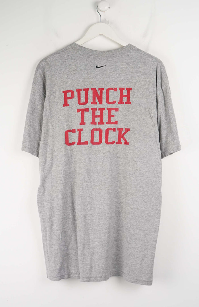VINTAGE NIKE MILTON FOOBALL T-SHIRT (L)