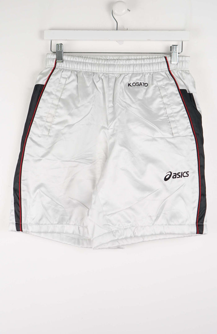 VINTAGE ASICS TRACK PANT SHORTS (S)