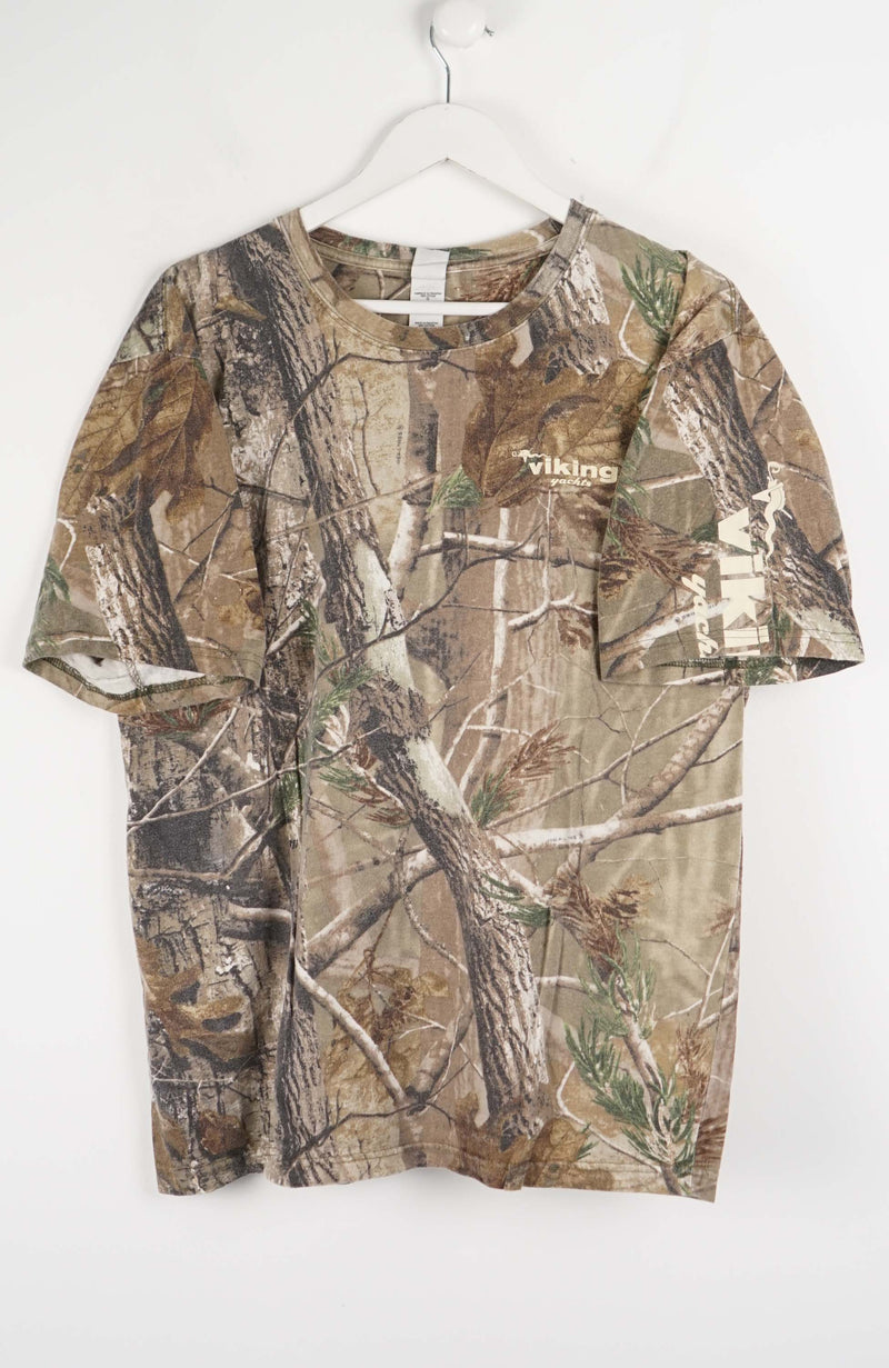 VINTAGE VIKING YACHTS REAL TREE T-SHIRT (L)