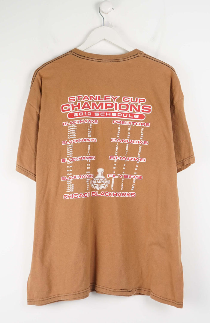 VINTAGE STANLEY CUP CHAMPIONS BLACKHAWKS T-SHIRT (L)