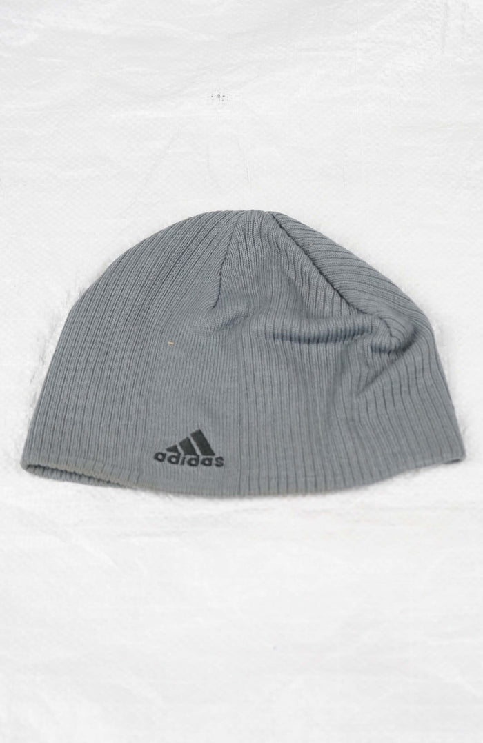 Gray Adidas beanie on a white background