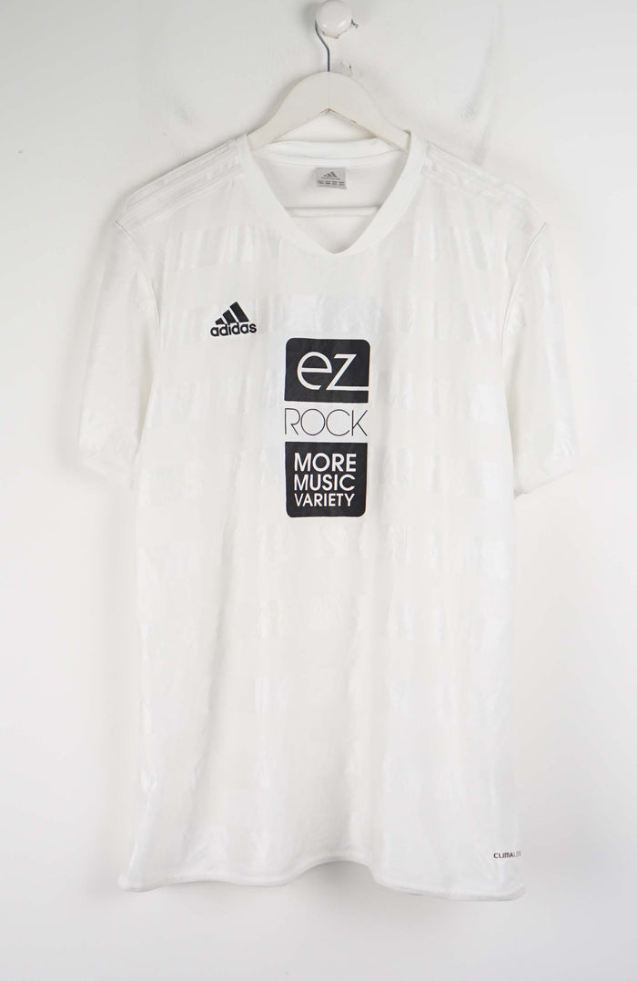 VINTAGE ADIDAS EZ ROCK - MORE MUSIC VARIETY JERSEY T-SHIRT (L)