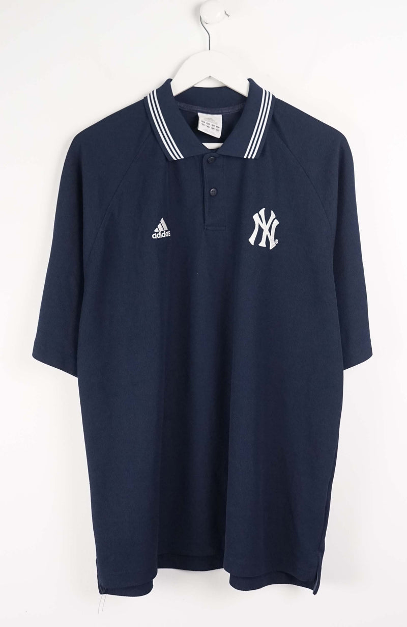 VINTAGE ADIDAS NEW YORK YANKEES POLO SHIRT (XL)