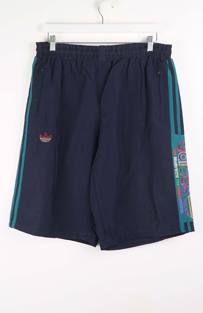 VINTAGE ADIDAS TRACK PANT SHORTS (L)