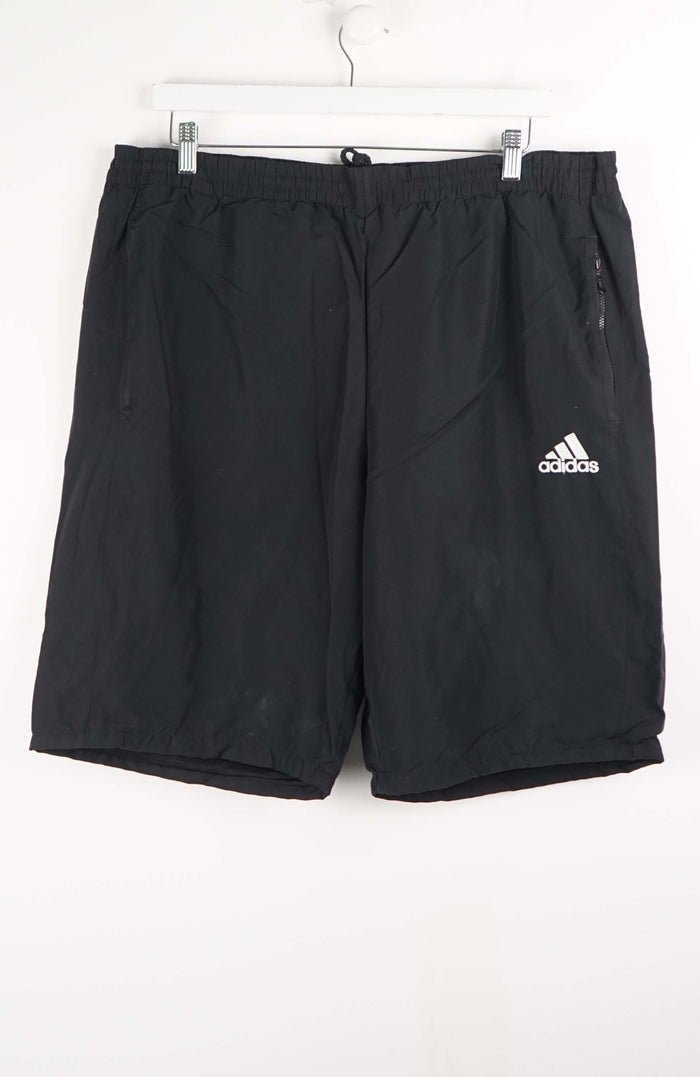 VINTAGE ADIDAS TRACK PANT SHORTS (XL)