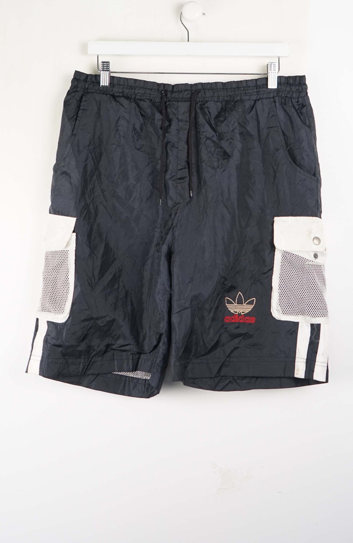 VINTAGE ADIDAS TRACK PANT SHORTS (M)