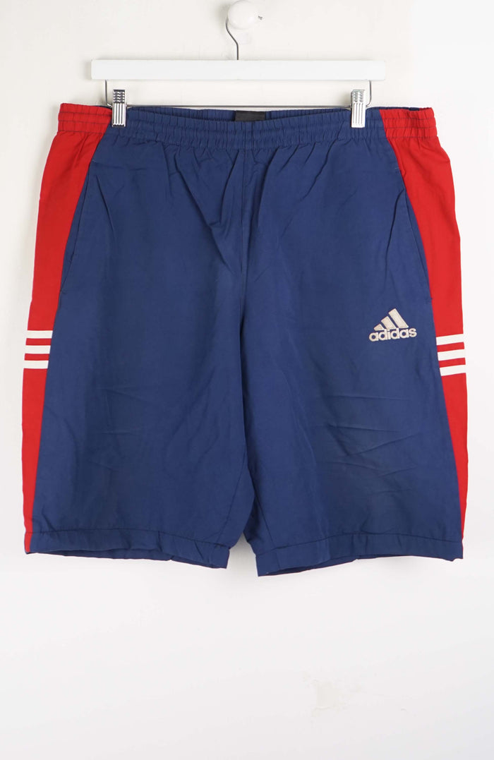 VINTAGE ADIDAS TRACK PANT SHORTS (XL)