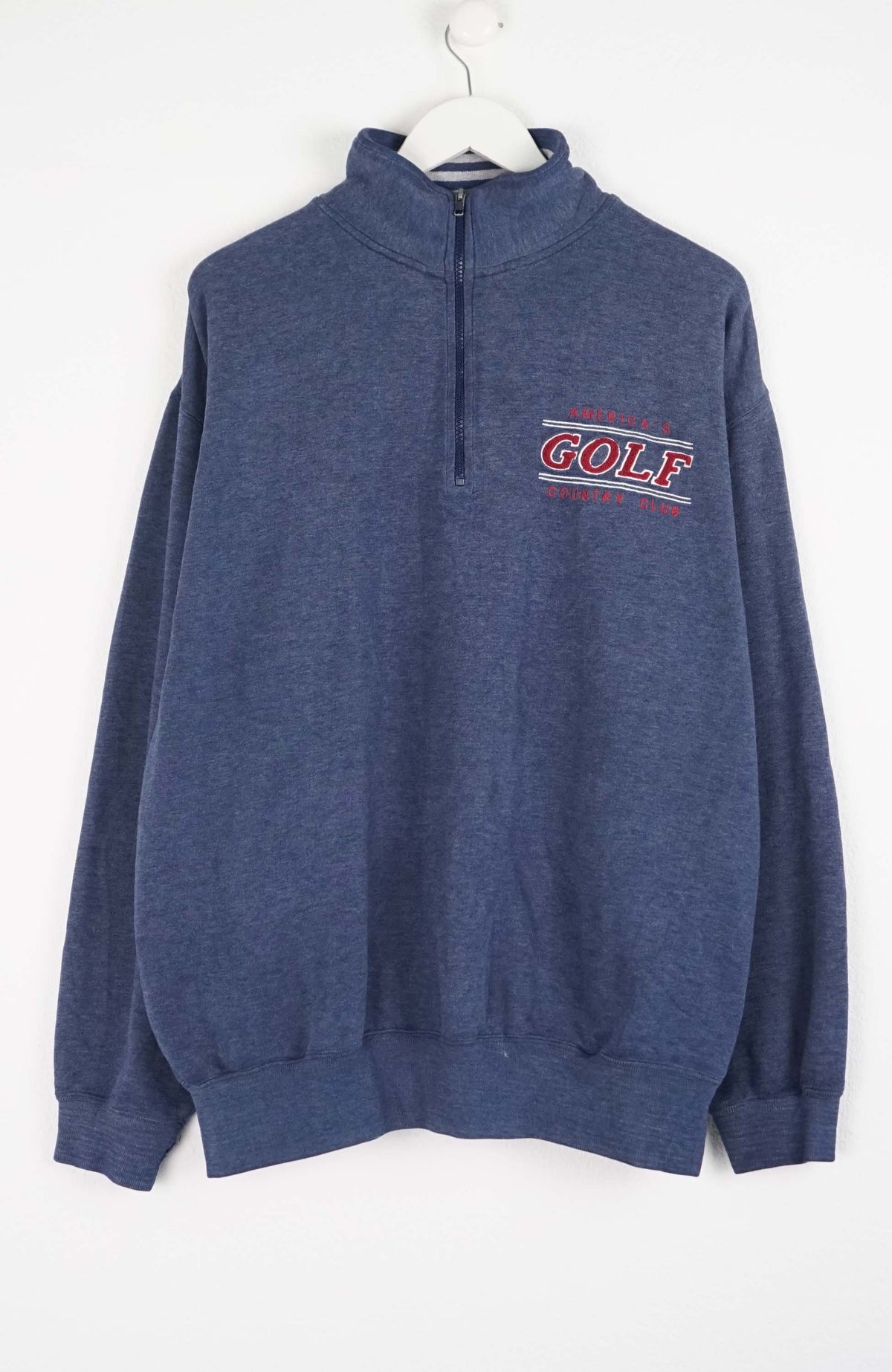 VINTAGE GOLF 1/4 ZIP SWEATER (L)