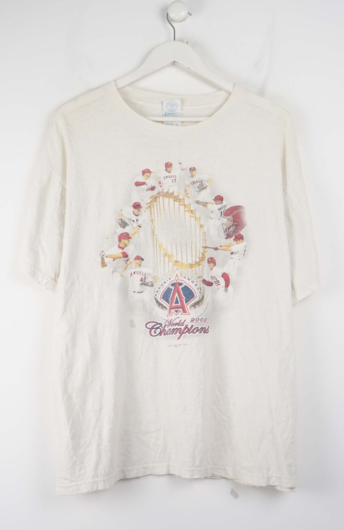 VINTAGE ANAHEIM ANGELS WORLD 2002 CHAMPIONS T-SHIRT (L)