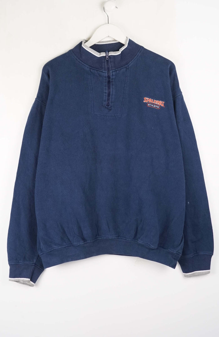 VINTAGE SPALDING ATHLETIC 1/4 ZIP SWEATER (XL)