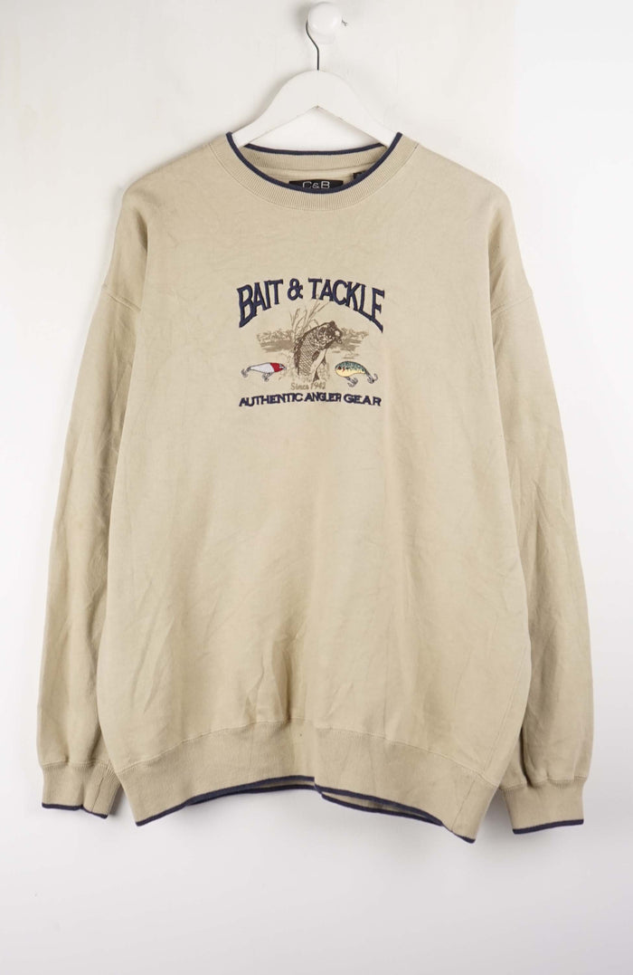 VINTAGE BAIT & TACKLE ANGLER SWEATER (XL)